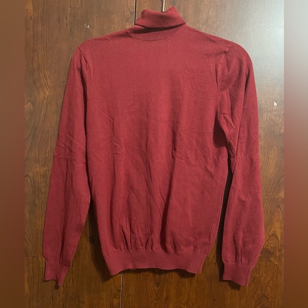 Men's Red Turtleneck Shirt